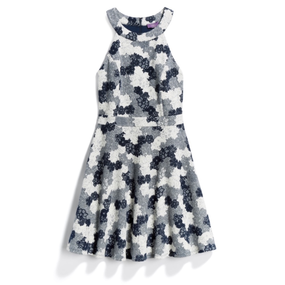Floral Textured Knit Dress